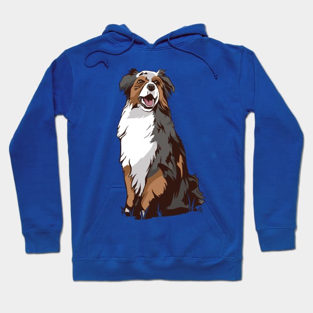 Australian Shepherd Dogs Hoodie by animales_planet